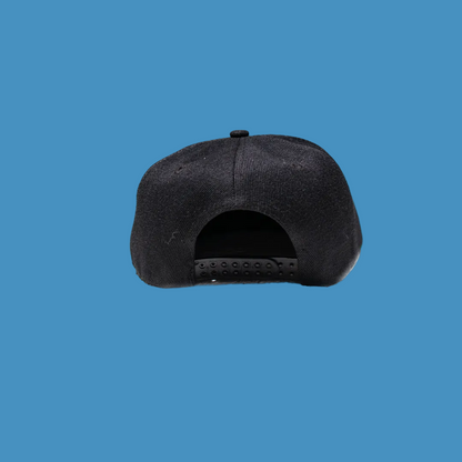 BLACK "WASHED" SNAPBACK HAT
